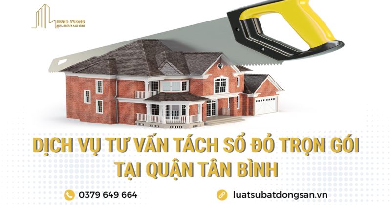 Văn phòng Luật sư tư vấn đất đai - Hưng Vượng chuyên cung cấp Dịch vụ tư vấn tách sổ đỏ trọn gói tại Quận Tân Bình (bao gồm tách sổ đỏ đất nông nghiệp, đất thổ cư, đất đã có nhà, tách sổ đỏ cho con, chia thừa kế, để bán, theo bản án quyết định của Tòa…). Luật sư tư vấn đất đai Quận Tân Bình “sẽ lo thay nghĩ hộ” và thực hiện toàn bộ Dịch vụ tư vấn tách sổ đỏ trọn gói tại Quận Tân Bình cho đến khi khách hàng có được sổ đỏ đã được tách theo đúng yêu cầu Dịch vụ tách thửa, gồm: Kiểm tra tính hợp lệ, đánh giá tình trạng hồ sơ pháp lý của Khách hàng để tách sổ đỏ Tư vấn quy định về tách thửa đất thổ cư mới nhất (các trường hợp không được tách thửa đất, diện tích tối thiểu tách thửa đất nông nghiệp, điều kiện tách thửa đất, …) Soạn thảo, lập hợp đồng đặt cọc (nếu có) Tư vấn chuẩn bị hồ sơ công chứng/chứng thực giao dịch nhà đất (nếu có) Nhận ủy quyền để thực hiện thủ tục công chứng/chứng thực giao dịch nhà đất (nếu có) Liên hệ Đo vẽ lập bản vẽ tách thửa Nhận ủy quyền để thực hiện thủ tục tách thửa tại Văn phòng đăng ký đất đai Quận/huyện Chuẩn bị hồ sơ tách thửa để nộp theo quy định Nộp hồ sơ tách thửa tại Văn phòng đăng ký đất đai Làm việc với cán bộ tiếp nhận hồ sơ, bổ túc hồ sơ …. Theo dõi hồ sơ và thông báo tình trạng hồ sơ đến quý khách hàng Đóng lệ phí, nhận sổ đỏ mới đã tách thửa và bàn giao lại cho khách hàng Bạn được gì khi nhờ Luật sư tư vấn đất đai Quận Tân Bình? Không mất thời gian, nhàn hạ, thảnh thơi mà vẫn có được điều mình muốn Đảm bảo an toàn pháp lý, tránh mọi rủi ro phát sinh Nhanh chóng có được sổ đỏ mới. Chỉ bỏ ít chi phí mà lại được rất nhiều lợi ích “đầu tư có lời cao” Luật sư tư vấn đất đai Quận Tân Bình đã mang lại lợi ích to lớn cho hàng ngàn khách hàng và bạn sẽ là người tiếp theo hài lòng với Dịch vụ tư vấn tách sổ đỏ trọn gói tại Quận Tân Bình